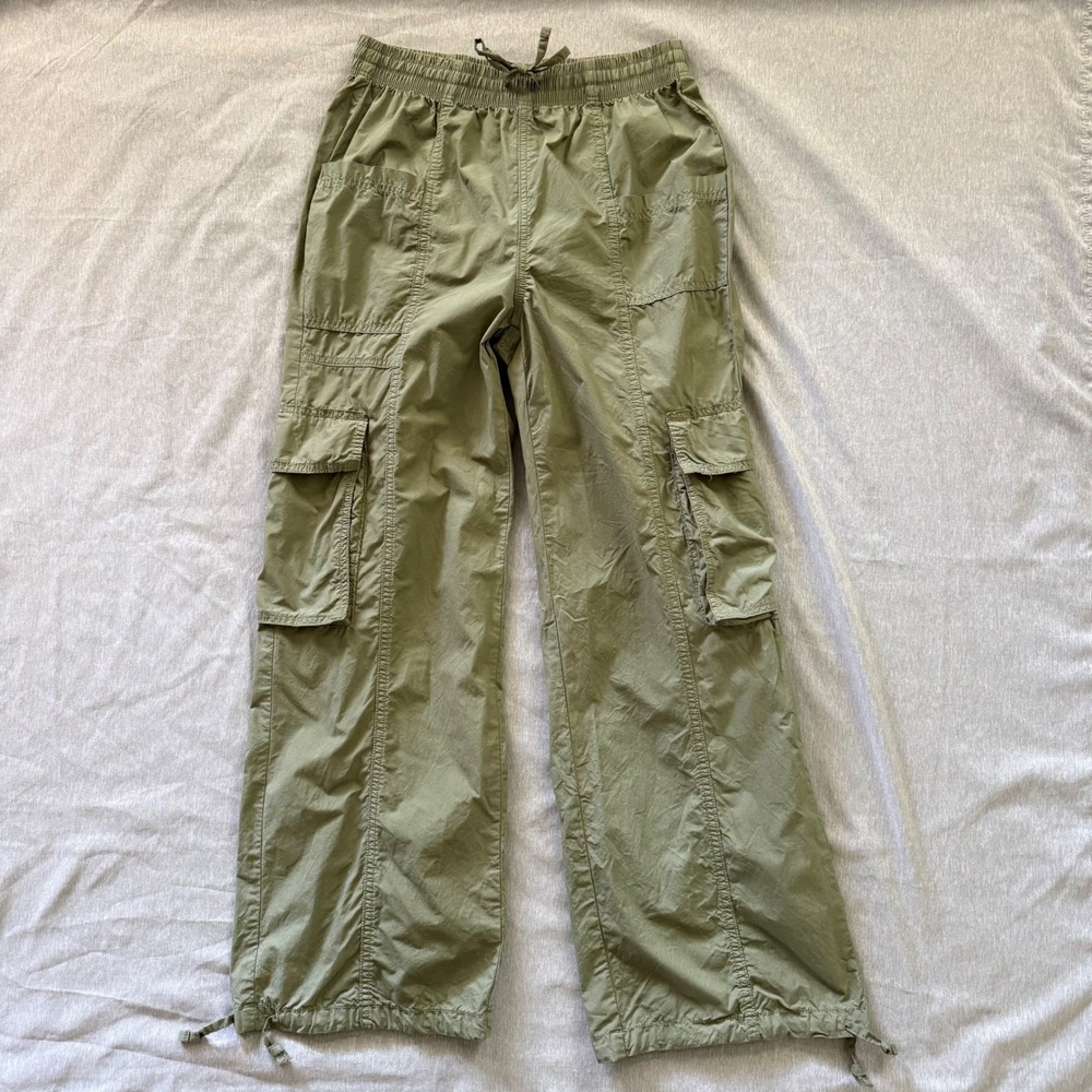 Aerie Cargo Pants Cotton Utility Olive Green S Grunge Y2K